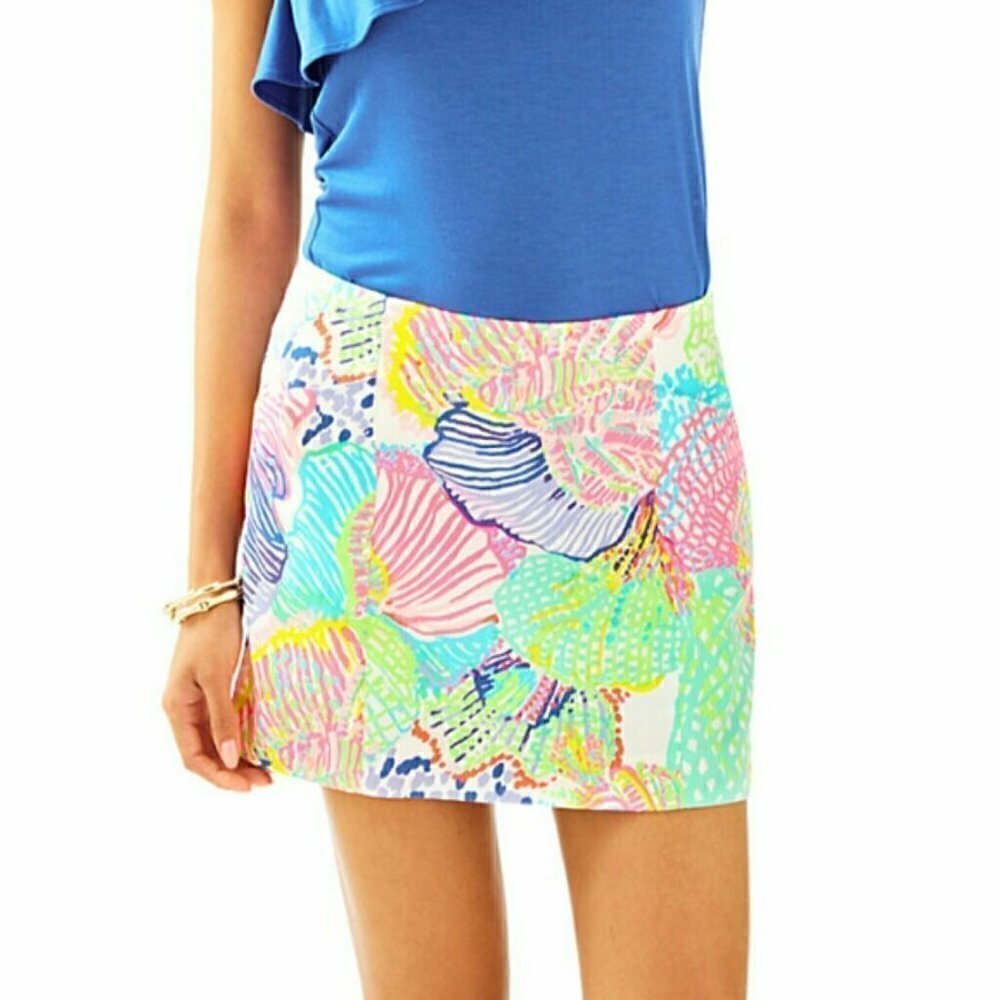 Lilly Pulitzer January Skort, Multi Roar Of The Seas, Size 2